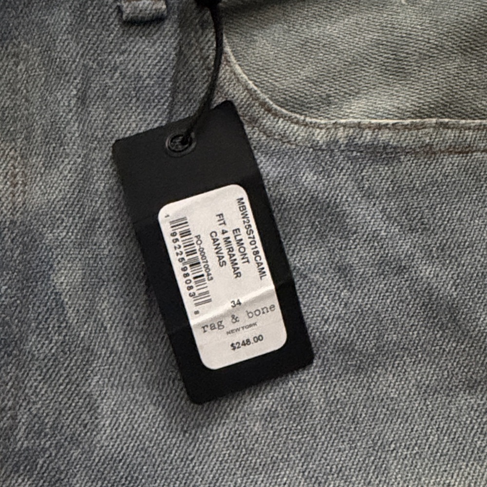 Rag & Bone Men's Miramar Jeans NWT size 34 - Picture 2 of 7